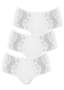 Taillenslip Nina von C. "3er Pack Damen Taillenslip Slipboutique", Damen, Gr. 38, wei&szlig;, Obermaterial: 93% Baumwolle CO. 7% Elasthan EL., Unterhosen Taillenslip