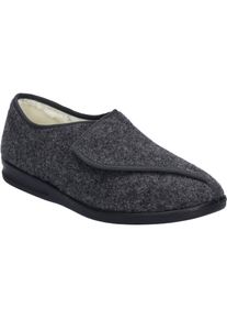 Hausschuh Josef Seibel "Belfort 85 W, anthrazit", Herren, Gr. 46, grau (anthrazit), Obermaterial: 100% Textilmaterial TEXMAT., Schuhe Hausschuh