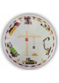 Niermann Deckenleuchte "Deckenschale Baustelle, Kinderlampe, Kinderzimmer", bunt (multi color), 1, &Oslash; 36cm H: 10cm, 1 Stk., Leuchten, bruchsicherer Kunststoff, Deckenleuchte