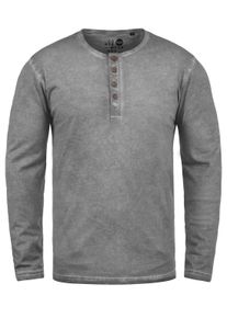 !Solid Rundhalsshirt SOLID "Rundhalsshirt SDTimur", Herren, Gr. L, grau (mid grau), Obermaterial: 100% Baumwolle CO., Shirts Rundhalsshirt