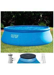 Quick-Up Pool Intex "Easy Set", blau, H:107cm &Oslash;:457cm, Schwimmbecken, Quick-Up Pool, &Oslash;xH: 457x107 cm