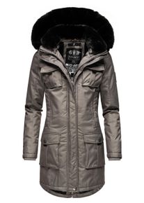 Wintermantel Navahoo "Wintermantel Tiniis", Damen, Gr. XS, grau, Obermaterial: 56% Nylon NY. 44% Polyester PES. Obermaterial: Futter: 100% Polyester PES. 100% Polyester PES., M&auml;ntel Wintermantel
