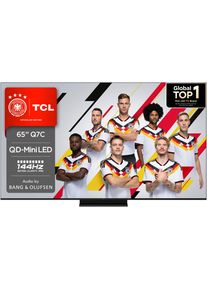 TCL Mini-LED-Fernseher "65Q7CX1", Energieeffizienz: F, schwarz, 65 &Prime;, Fernseher, Audio von Bang & Olufsen, Dolby Vision, Smart TV, Apple TV, 4K HDR, Mini-LED-Fernseher