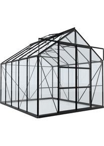 Gew&auml;chshaus Vitavia "Uranus 8300", schwarz, B:257cm H:247,9cm T:321cm, Gew&auml;chsh&auml;user, Gew&auml;chshaus, Alu-Profile, 3 mm Einscheibensicherheitsglas, LED-Beleuchtung