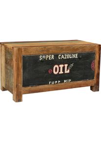 Schuhschrank Sit "SPEEDWAY &ndash; Industrial Schuh‑Organizer aus Holz & Metall", schwarz (natur, schwarz), B:85cm H:45cm T:40cm, Massivholz, Schr&auml;nke, Schuhschrank, Industrial‑Style Schuhschrank aus Holz & Metall mit viel Stauraum
