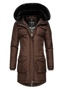 Wintermantel Navahoo "Wintermantel Tiniis", Damen, Gr. M, braun (schwarz choco), Obermaterial: 56% Nylon NY. 44% Polyester PES. Obermaterial: Futter: 100% Polyester PES. 100% Polyester PES., M&auml;ntel Wintermantel