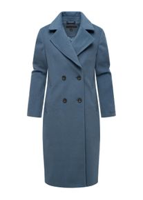 Langmantel Navahoo "Kurzmantel Sternlein 14", Damen, Gr. L, blau (dusty blau), Obermaterial: 90% Polyester PES. 10% Viskose CV. Obermaterial: Futter: 100% Polyester PES., M&auml;ntel Langmantel