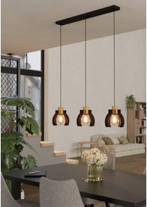 Eglo H&auml;ngeleuchte "STILLINGTON 1", braun (schwarz, braun), 3, &Oslash; 0cm H: 110cm, 1 Stk., Leuchten, Pendelleuchte, H&auml;ngeleuchte, Industrial Stil, Schwarz, H&auml;ngelampe, H&auml;ngeleuchte