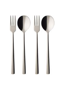 Villeroy & Boch Besteck-Set VILLEROY & BOCH "Spaghetti Besteck-Set Daily Line 21,5 cm silber", silber, Essbesteck-Sets, Besteck-Set