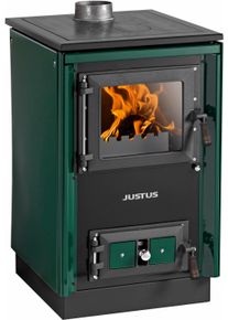 Festbrennstoffherd Justus "Rustico-50 2.0", gr&uuml;n (schwarz), Kamin&ouml;fen, Festbrennstoffherd