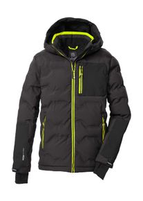 Steppjacke Killtec "KSW 203 BYS QLTD JCKT", Jungen, Gr. 152, stein, Obermaterial: 100% Polyester.Futter: 100% Polyester.F&uuml;llung: 100% Polyester, Jacken Steppjacke, Winddichte Kinderjacke mit 10.000 mm Wassers&auml;ule, verstellbarer Kapuze