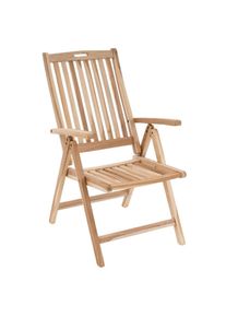 Gartenstuhl Vcm "Gartenstuhl Hochlehner Klappstuhl Holz Teak", braun, Obermaterial: 100% Holz Wood., St&uuml;hle, Gartenstuhl