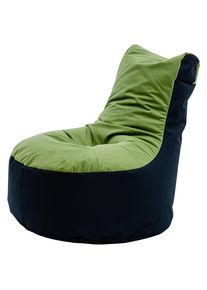 Ondega , Gr&uuml;n, Schwarz , Textil , 330 l , F&uuml;llung: Styroporkugeln , 80x86x95 cm , Kleinm&ouml;bel, Sitzs&auml;cke