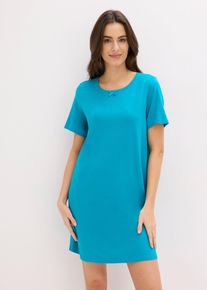 Camicia da notte corta in misto viscosa morbido, Blu, Taglia 50/52 (L), bonprix