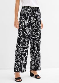 Pantaloni in viscosa con elastico in vita, Nero, Taglia 44, bonprix