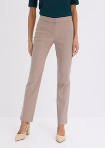 Pantaloni in bengalina elasticizzata, Marrone, Taglia 58, bonprix