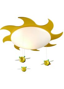 Niermann Deckenleuchte "Sum-Sum, Kinderlampe, Kinderzimmer", gelb, 1, &Oslash; 53cm H: 10cm, 1 Stk., Leuchten, Deckenschale aus bruchfestem Kunststoff, Deckenleuchte