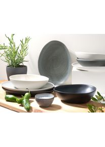 Tafelservice Creatable "Pietra, Service 8-tlg.", bunt, 8, Steinzeug, Geschirr-Sets, Tafelservice, Teller Set, Eleganz, Organische Grundform, Seidenmatte Oberfl&auml;che