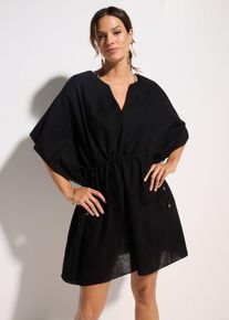 bonprix Tunika plażowa z czystej bawełny, czarny, 52/54