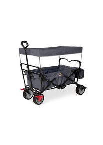 Pinolino , Anthrazit , Metall, Textil , 59x67x124 cm , Freizeit, Camping, Bollerwagen