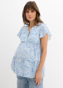 bonprix Tunika ciążowa i do karmienia piersią, uszyta z lejącej wiskozy, biały, 48