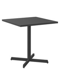 Ambia Garden Gartentisch, Anthrazit, Metall, quadratisch, Flachrohr, 80x74x80 cm, platzsparend, Gartenm&ouml;bel, Gartentische, Gartentische