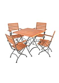 Gartenm&ouml;bel-Set Wien 5-tlg. klappbar Holz