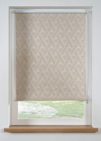Tenda a rullo oscurante jacquard con fantasia grafica, Beige, Taglia 150x45 cm, bonprix