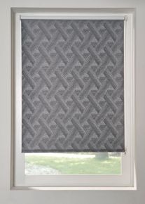 Tenda a rullo oscurante jacquard con fantasia grafica, Grigio, Taglia 150x45 cm, bonprix