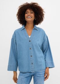 Camicia in jeans di cotone biologico, Blu, Taglia 52, bonprix