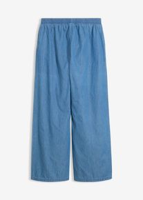 Jeans wide leg in puro cotone biologico vita media, Blu, Taglia 176, bonprix