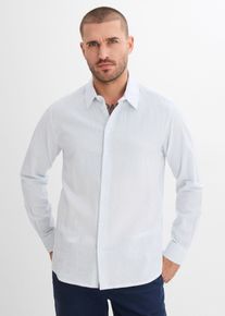 Camicia in seersucker di cotone regular fit, Blu, Taglia 47/48 (3XL), bonprix