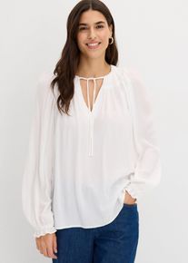 Tunica in viscosa fluida, Bianco, Taglia 42, bonprix