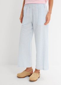 Pantaloni culotte in puro cotone, Bianco, Taglia 46, bonprix