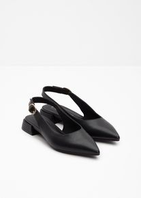 Ballerine con cinturino e fibbia, Nero, Taglia 37, bonprix
