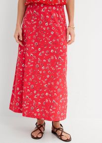 Gonna in jersey di cotone elasticizzato, Rosso, Taglia 50/52 (L), bonprix