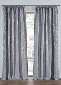 Tenda jacquard (pacco da 1), Grigio, Taglia 145x140 cm, bonprix