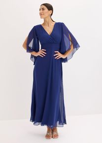 Abito da sera in fine chiffon, Blu, Taglia 48, bonprix