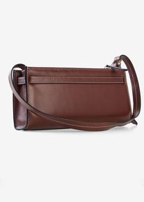 Borsa a tracolla con moschettone, Marrone, Taglia 12x30 cm, bonprix