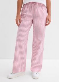 Pantaloni a palazzo in popeline di cotone, rosa, Taglia 48, bonprix