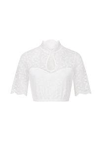 N&uuml;bler Dirndlbluse N&Uuml;BLER "Dirndlbluse kurzarm Ganit", Damen, Gr. 36, wei&szlig;, Obermaterial: 100% Nylon NY., Blusen Dirndlbluse