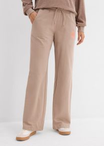 Pantaloni in felpa di puro cotone, Marrone, Taglia 42/44 (S), bonprix
