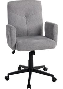 B&uuml;rostuhl Duo Collection "Bo", grau (grau, schwarz, grau), H:106cm T:64cm, 100% Polyester, St&uuml;hle, B&uuml;rostuhl, Federkern, Wippmechanik, Sitzh&ouml;henverstellung, bis 100 kg belastbar