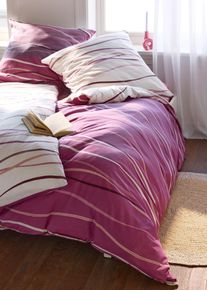 Biancheria da letto double-face in linone, viola, Taglia 135x200 cm, bonprix