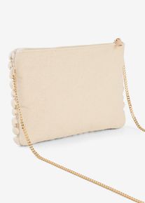 Borsetta a tracolla con effetto strutturato, Beige, Taglia 14x23 cm, bonprix