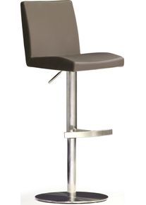 Bistrostuhl MCA furniture "BARBECOOL Barhocker Bistrostuhl Tresenhocker", braun (braun, edelstahl geb&uuml;rstet, cappuccino), B:42cm H:85cm T:52cm, Kunstleder, St&uuml;hle, Bistrostuhl, mit R&uuml;ckenlehne,Bodenplatte rund, 360 drehbar, Sitzh&ouml;he von 56-81 cm