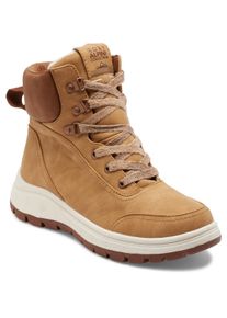 Stiefel Roxy "Karmel", Damen, Gr. 11(42), braun (tan), Obermaterial:Obermaterial: 95% Synthetikmaterial, 4% Metall, 1% Textil / Futter: 100% Textil / Au&szlig;ensohle: 100% Gummi;, Schuhe Stiefel