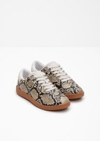 Sneaker in stile animalier, Beige, Taglia 37, bonprix