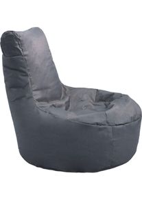 Sitzsack Kinzler "Chilly", grau (anthrazit), B:78cm H:80cm, Polyester, Sitzs&auml;cke, Sitzsack, Loungesessel, Uni Farben, mit R&uuml;ckenlehne, Outdoor geeignet