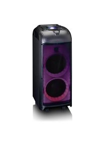 Lenco PA-260BK - PA with full front LED lighting and disco ball - Bluetooth - Black